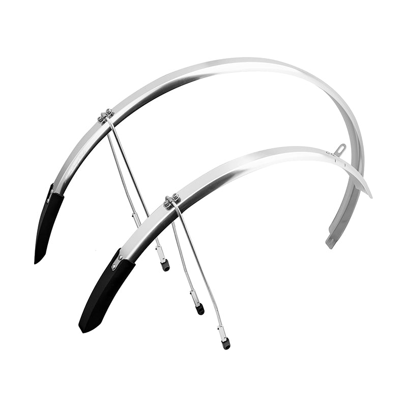 Portland design works Full Metal Fenders Pair City 700C x 45mm Aluminum Silver 35mm / 1.37`