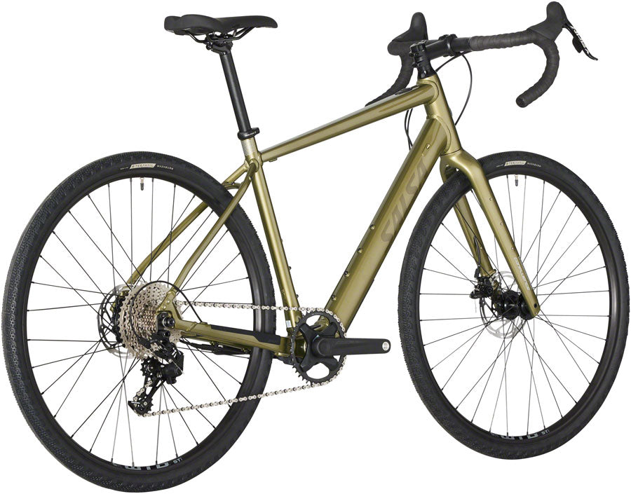 Salsa Confluence Drop Bar Apex 1 Ebike - 700c Aluminum Avocado Green 53cm