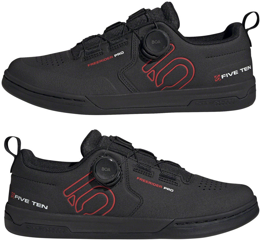 Five Ten Freerider Pro BOA Flat Shoes - Mens Core Black/Red/FTWR White 11.5