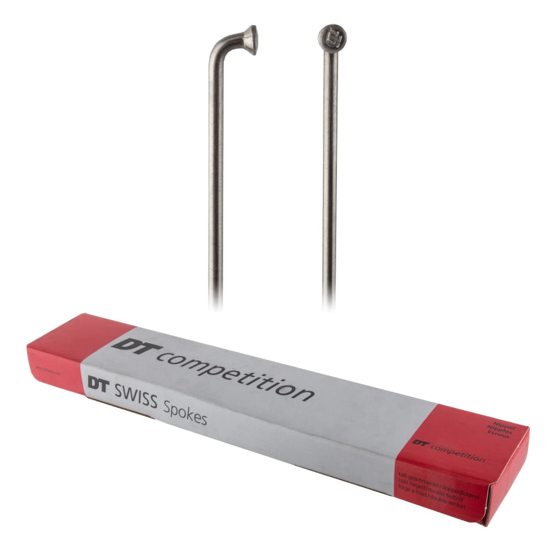 DT Swiss Competition Spoke: 2.0/1.8/2.0mm 282mm J-bend Silver Box of 100