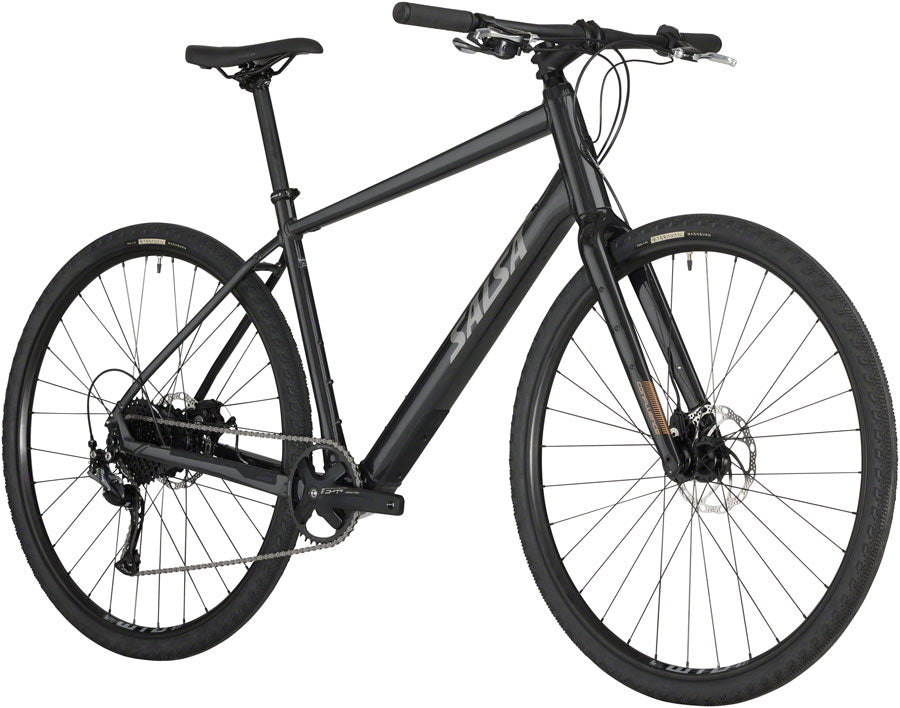 Salsa Confluence Flat Bar Altus 1x9 Ebike - 700c Aluminum Black Small