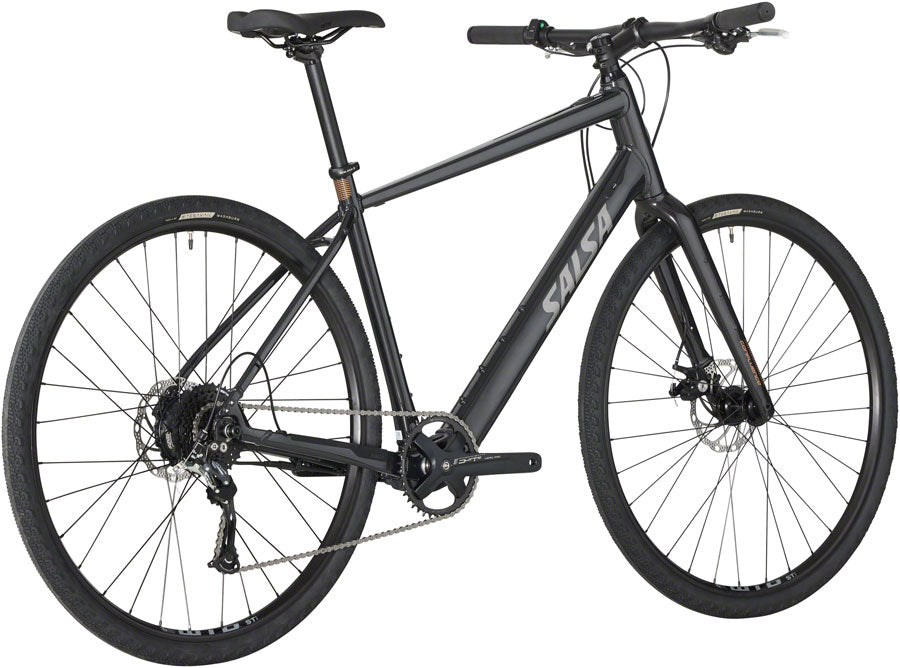 Salsa Confluence Flat Bar Altus 1x9 Ebike - 700c Aluminum Black Small