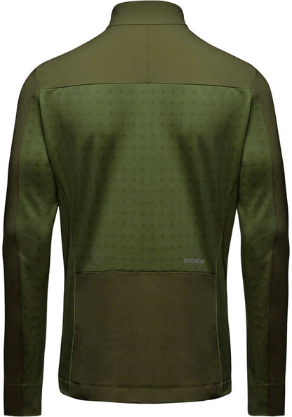 Gorewear Trail KPR Hybrid 1/2-Zip Jersey - Utility Green Mens Large