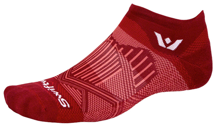 SwiftWick Aspire No Show Socks - Crimson  Medium